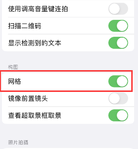 中江苹果手机维修网点分享iPhone如何开启九宫格构图功能 