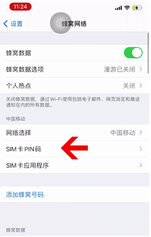 中江苹果14维修网分享如何给iPhone14的SIM卡设置密码 