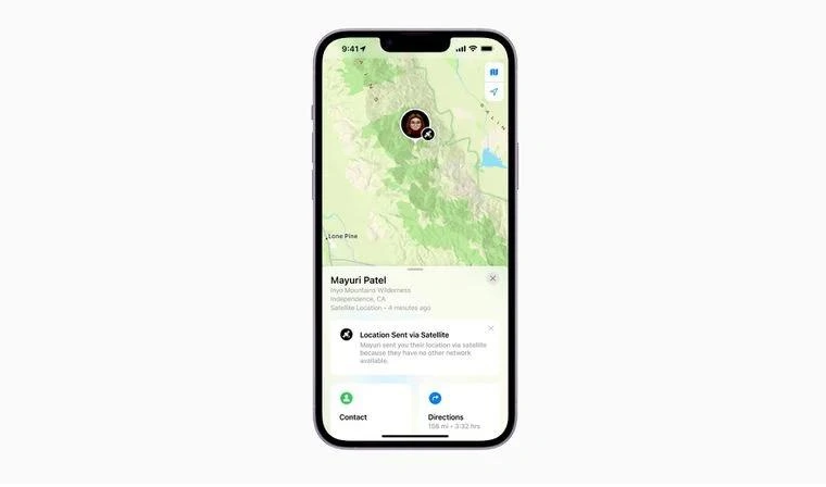 中江苹果14维修分享iPhone14系列中 FindMy功能通过卫星分享位置方法教程 